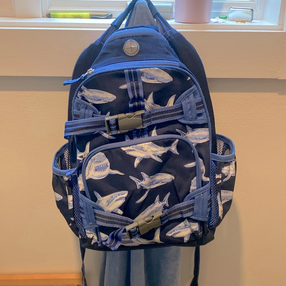 Pottery barn boys shark backpack